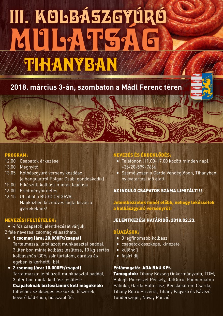 III. Kolbászgyúró Mulatság Tihanyban