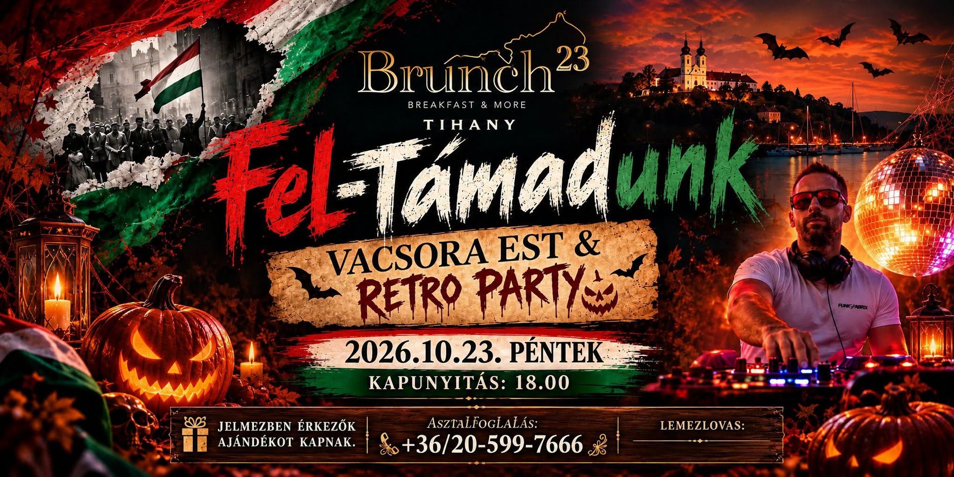Halloween vacsoraest & Retro party